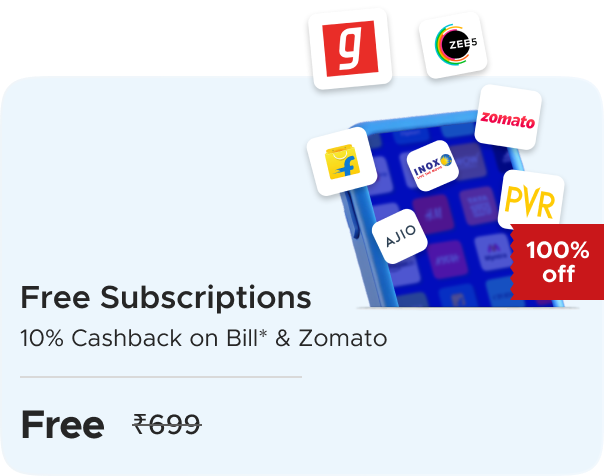 Bajaj Prime: Free Subscriptions + 10% Cashabck on Bill* & Zomato for FREE